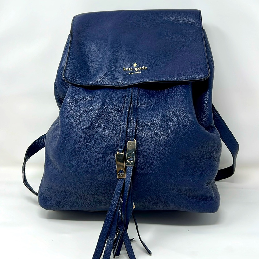 Kate Spade Navy Leather Backpack